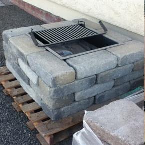 Rumbled Wall Square Fire Pit Kit, Rumblestone Fire Pit Insert Square