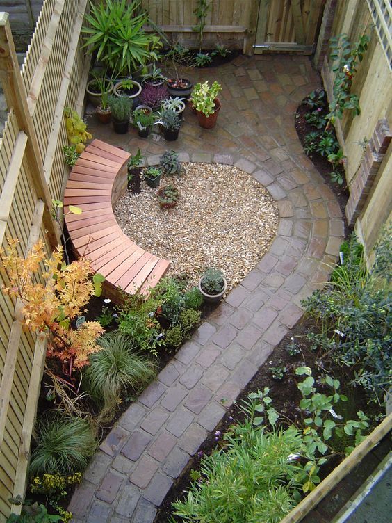 incredible layout for a tiny yard landscape