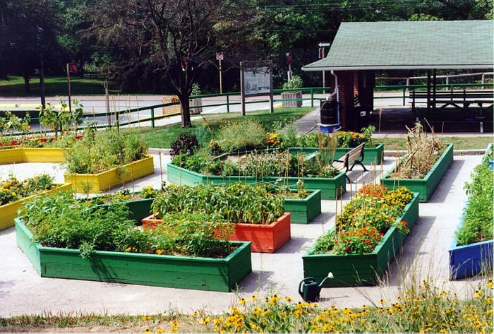 Raised garden beds in Chico from Sutherland Landscape Center
